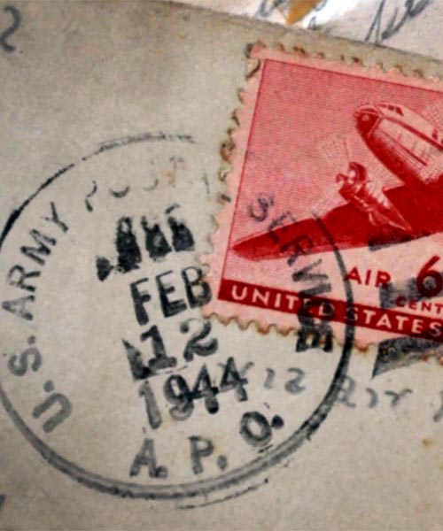 Photo of letters postmarked in 1944