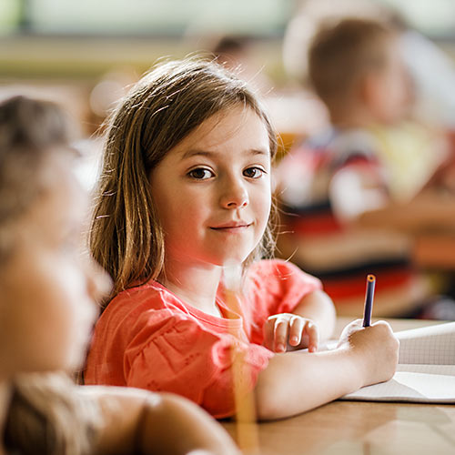 Young Student in a classroom